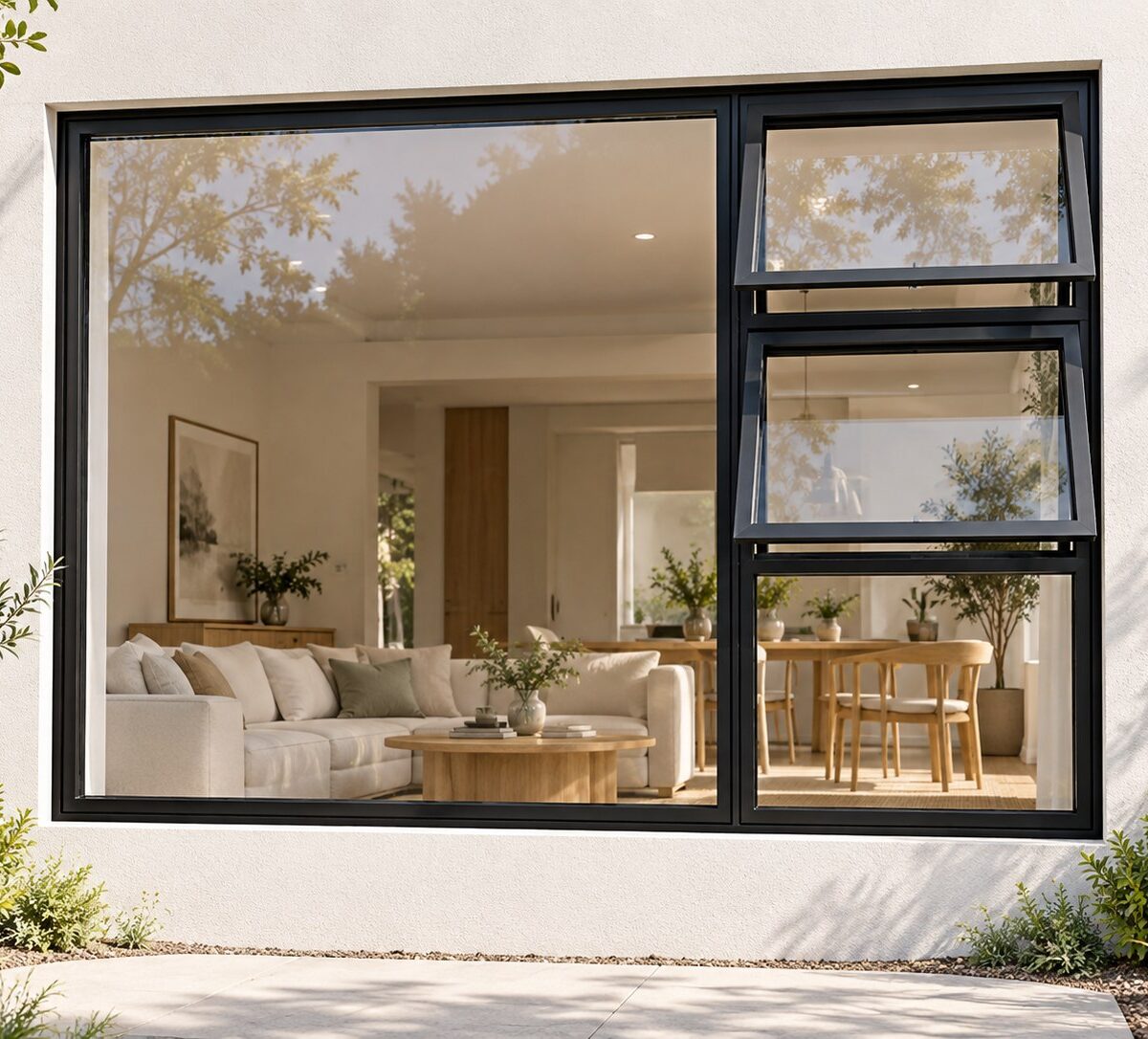 kenzo ptt2418rbl black 2400x1800mm top hung window