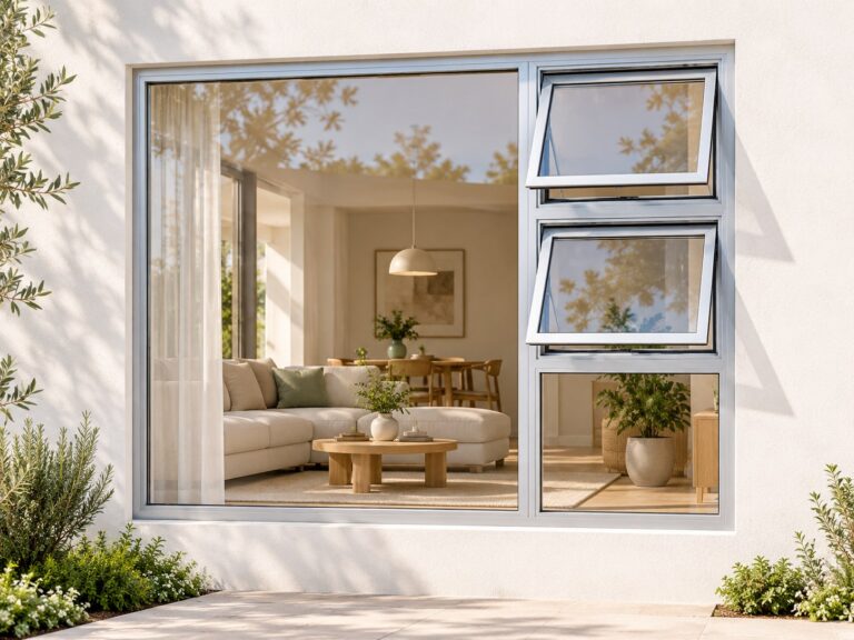kenzo ptt2418rs silver 2400x1800mm top hung window