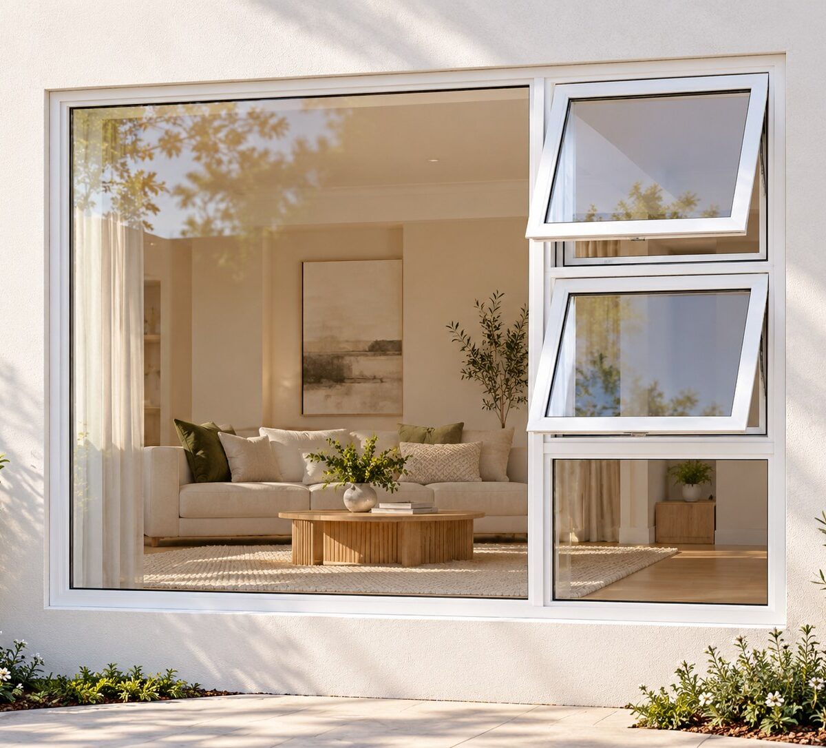 kenzo ptt2418rw white 2400x1800mm top hung window