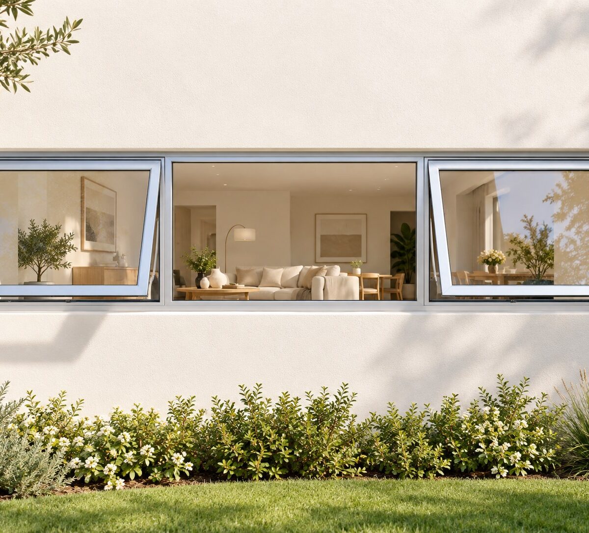 kenzo ptt244s silver 2400x400mm top hung window
