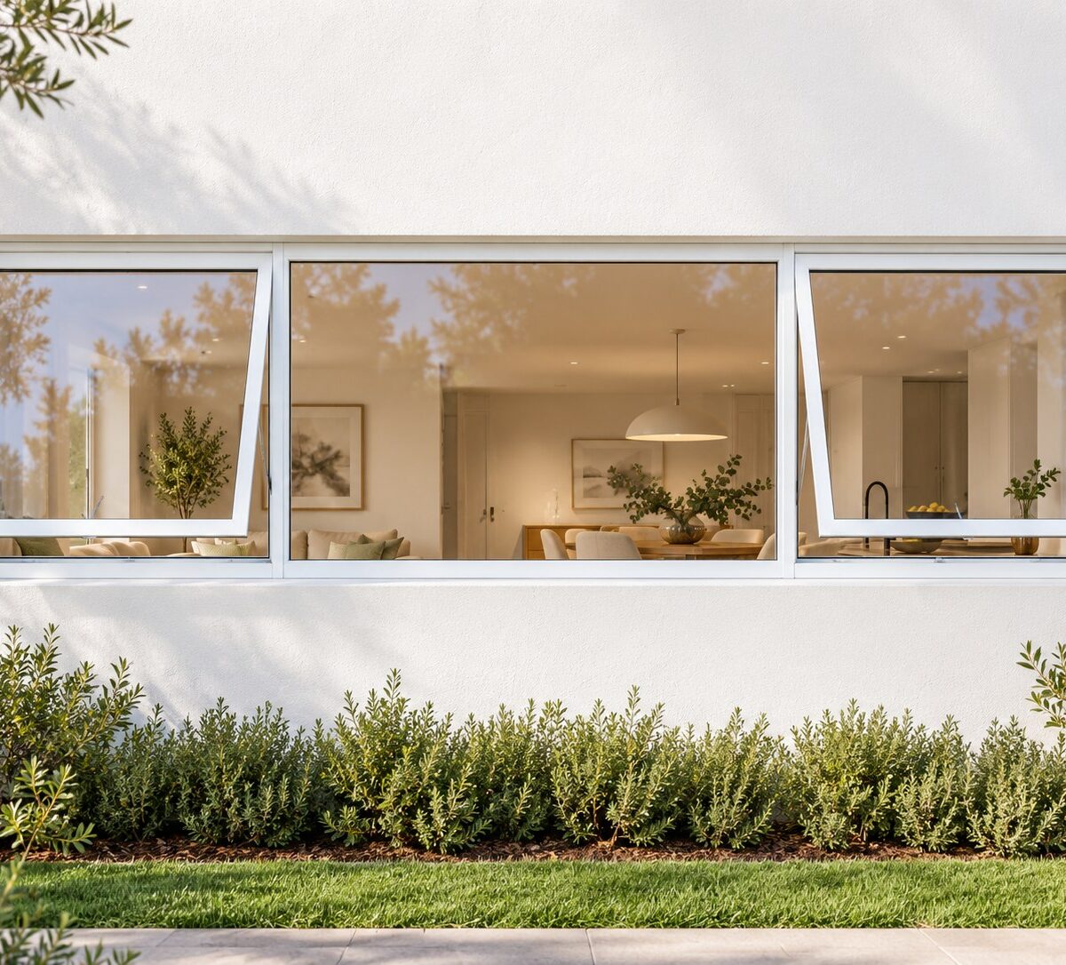 kenzo ptt244w white 2400x400mm top hung window