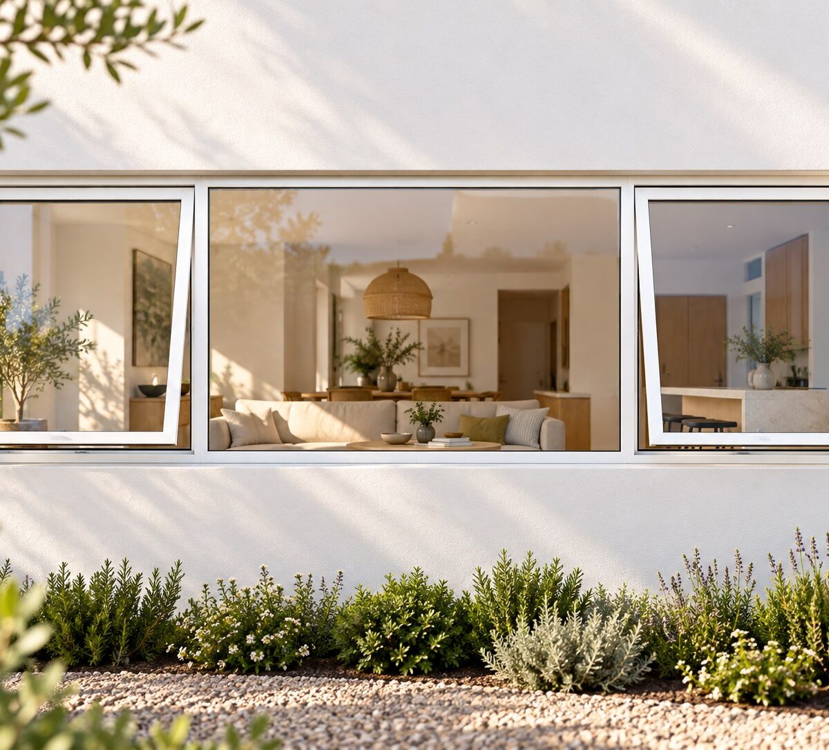 kenzo ptt246w white 2400x600mm top hung window