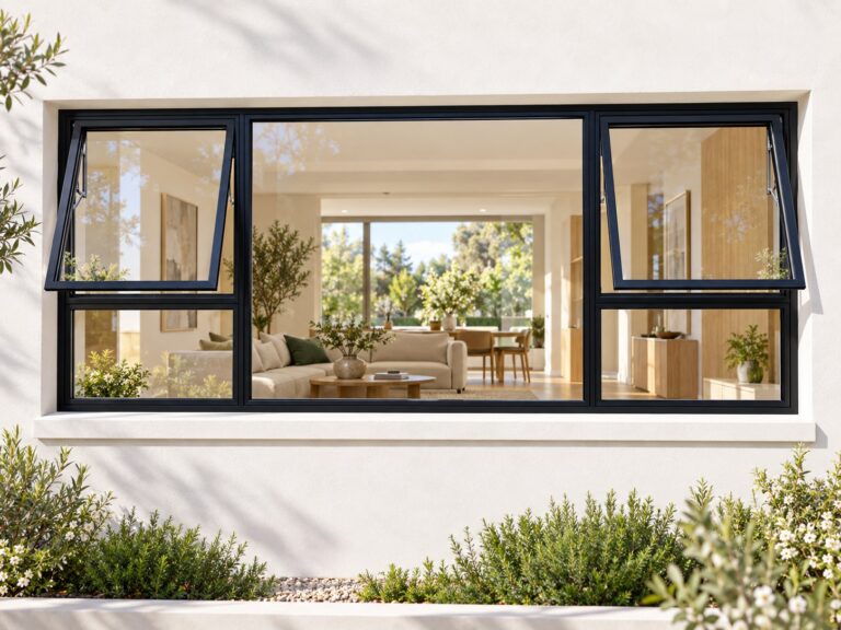 kenzo ptt249bl black 2400x900mm top hung window