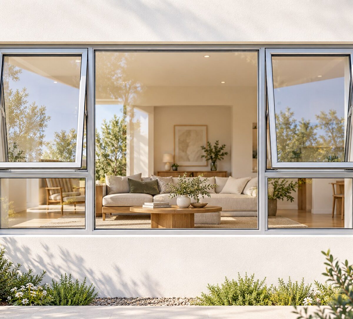 kenzo ptt249s silver 2400x900mm top hung window