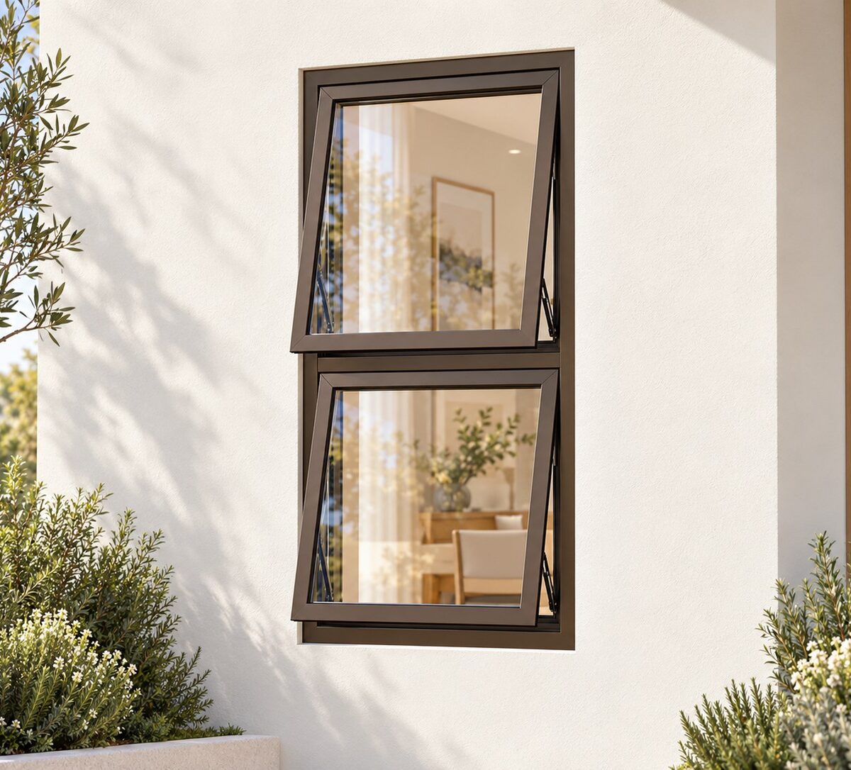 kenzo ptt612b bronze 600x1200mm top hung window