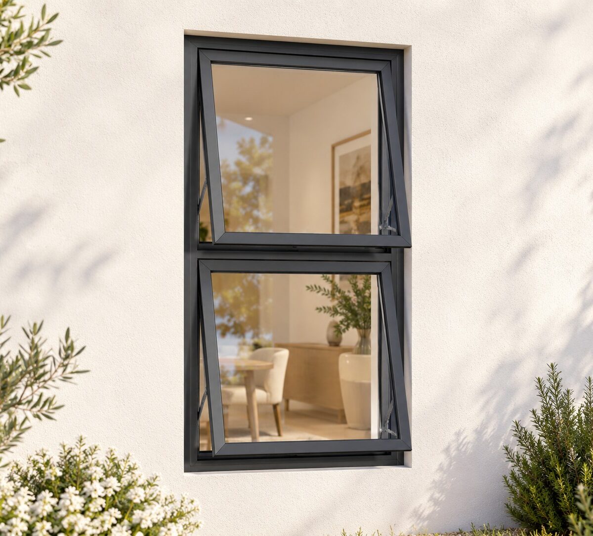 kenzo ptt612c charcoal 600x1200mm top hung window