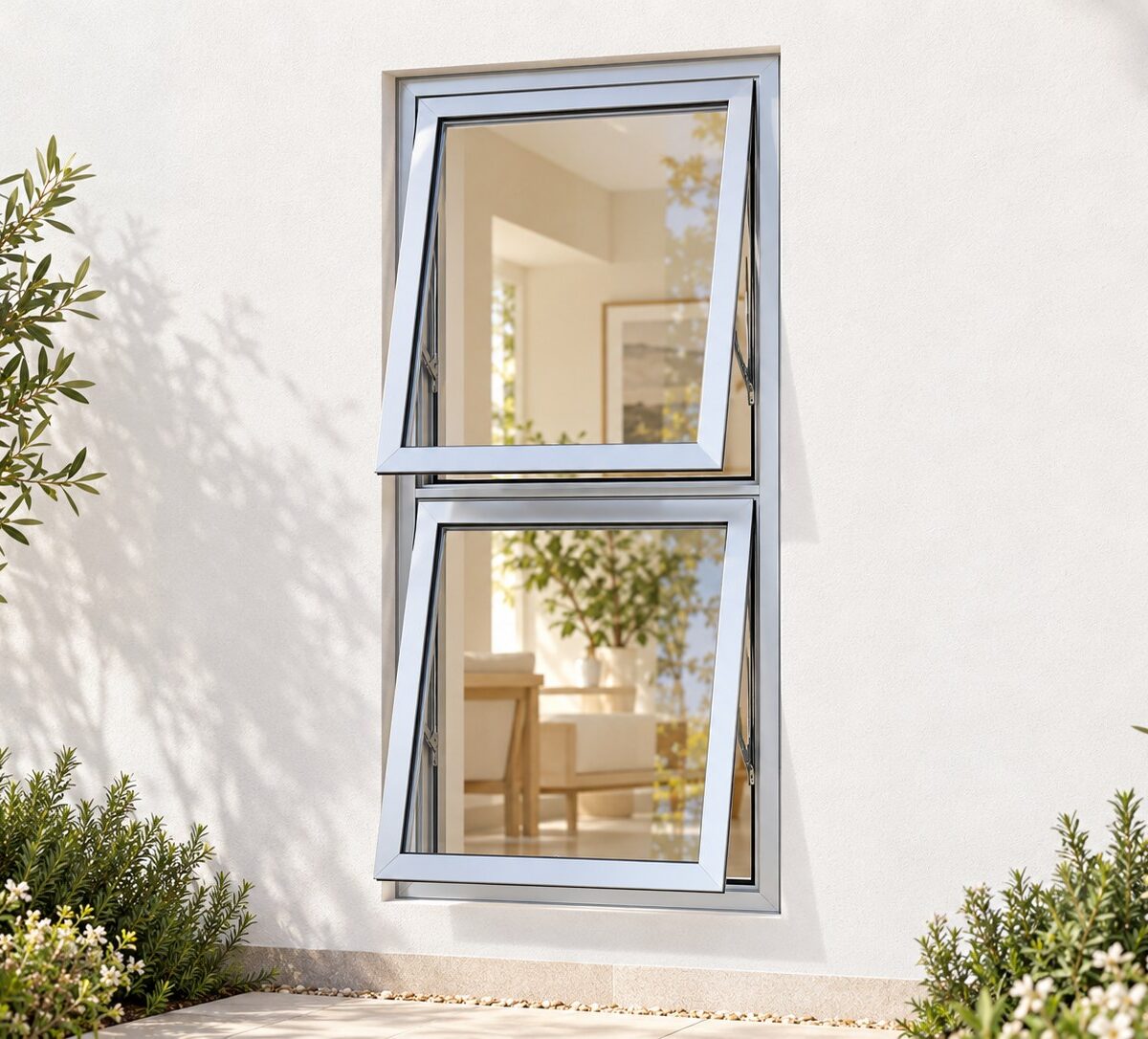 kenzo ptt612s silver 600x1200mm top hung window