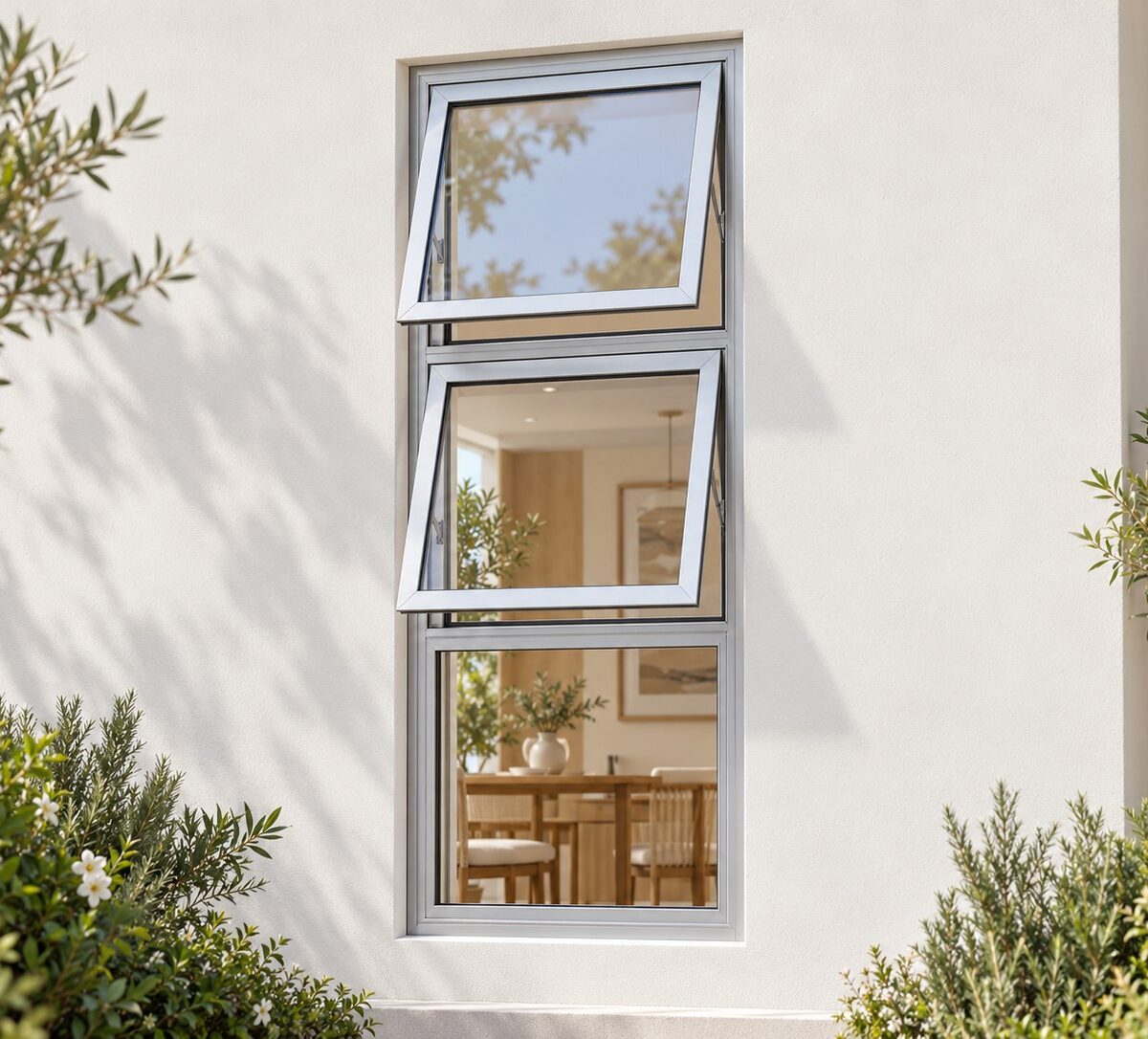 kenzo ptt615s silver 600x1500mm top hung window