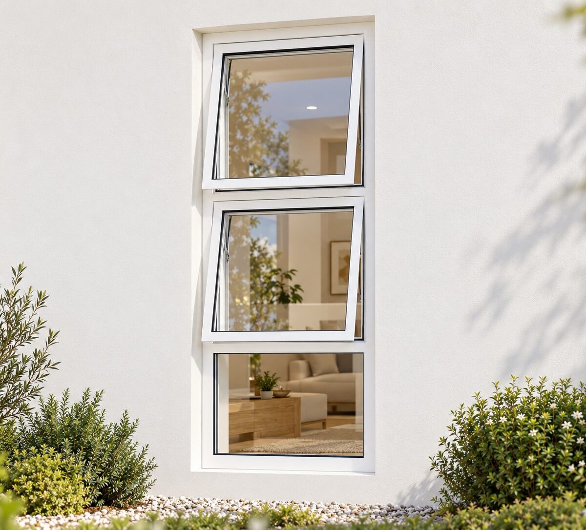 kenzo ptt615w white 600x1500mm top hung window