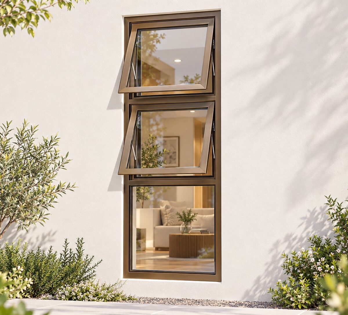 kenzo ptt618b bronze 600x1800mm top hung window