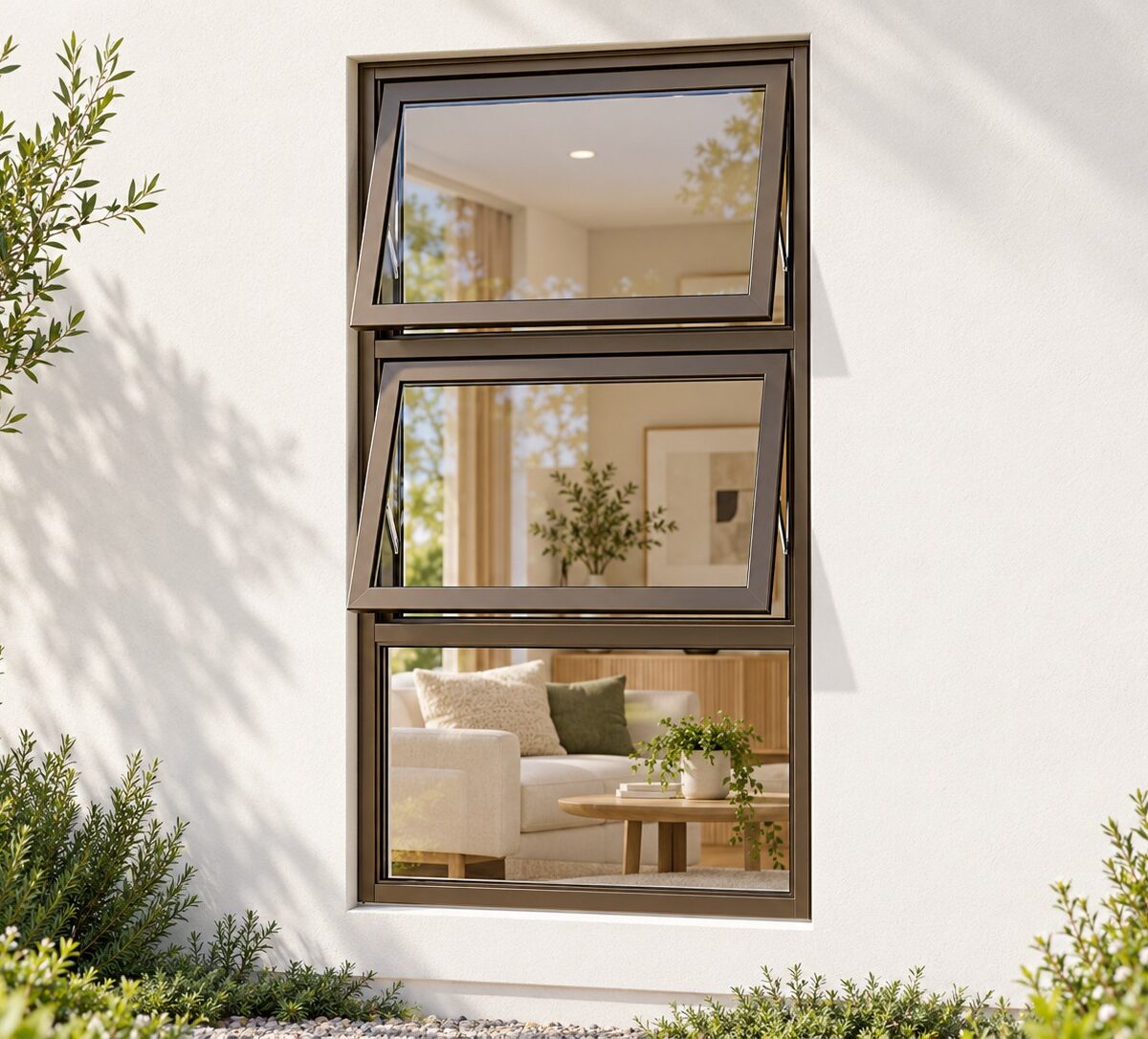 kenzo ptt915b bronze 900x1500mm top hung window