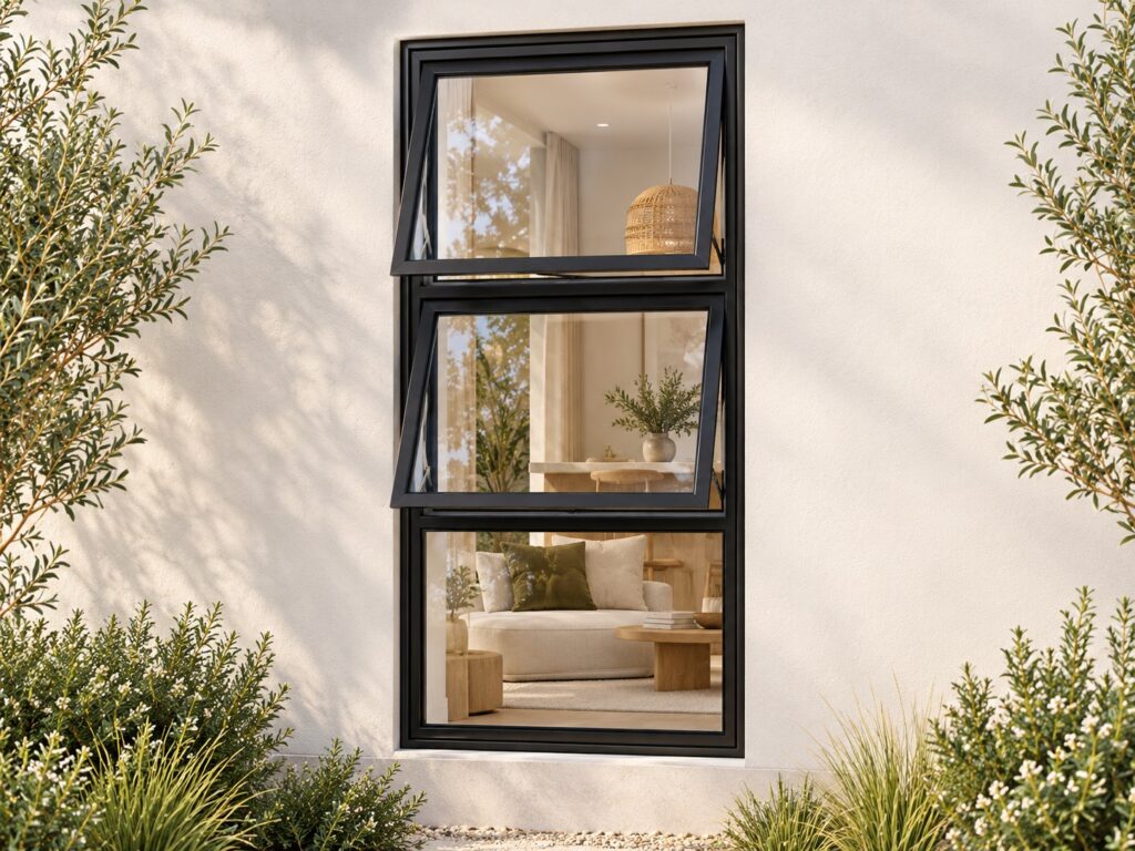 Two Stacked Openers with Fixed Lower Pane – lifestyle illustration