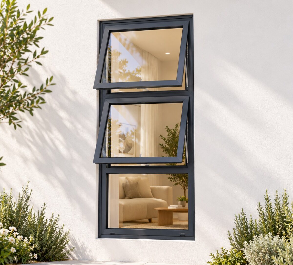 kenzo ptt915c charcoal 900x1500mm top hung window