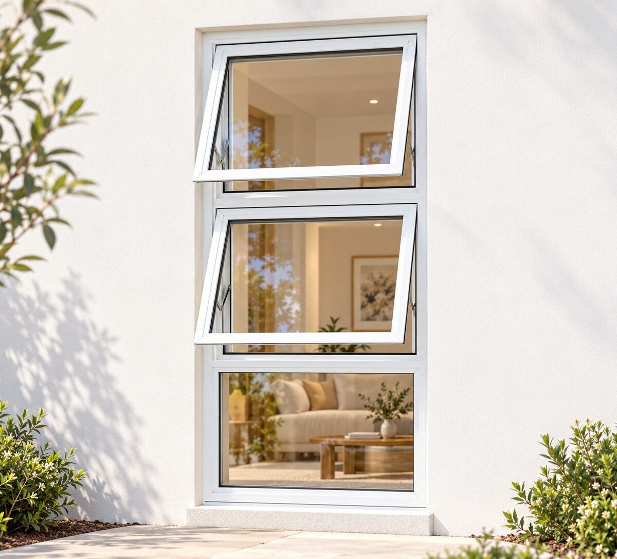kenzo ptt915w white 900x1500mm top hung window