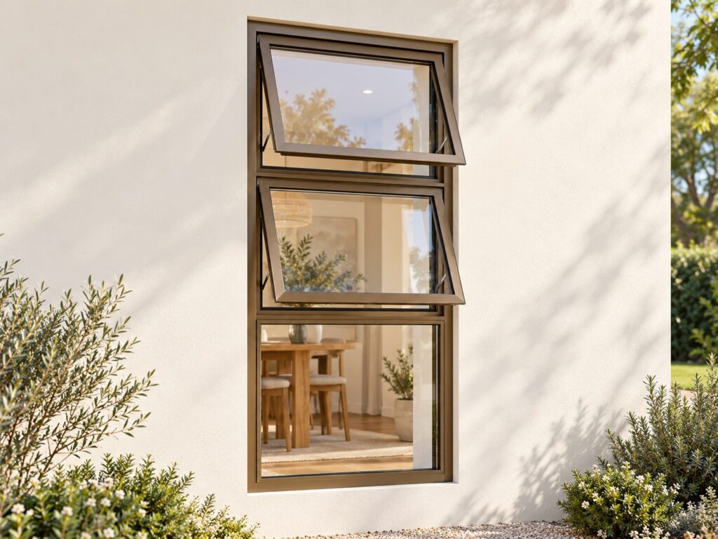 Two Stacked Openers with Fixed Lower Pane – lifestyle illustration