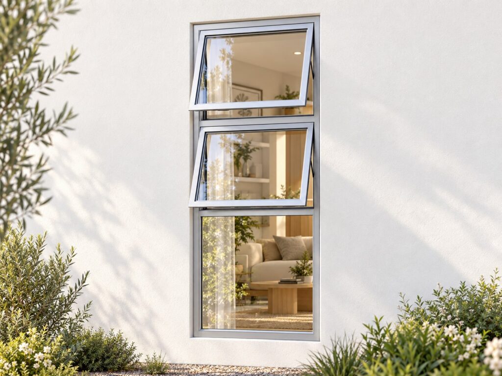 Two Stacked Openers with Fixed Lower Pane – lifestyle illustration
