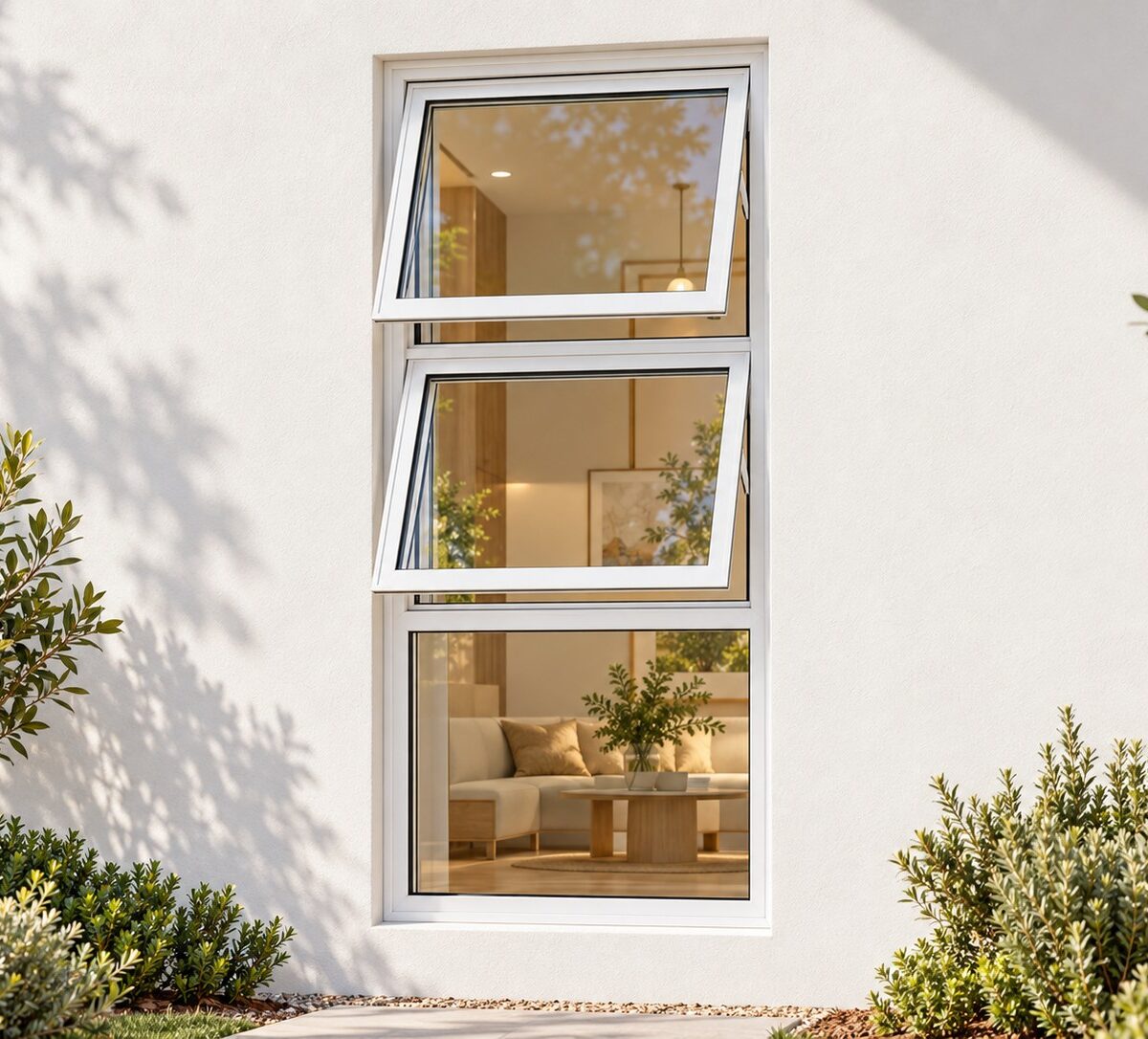kenzo ptt918w white 900x1800mm top hung window