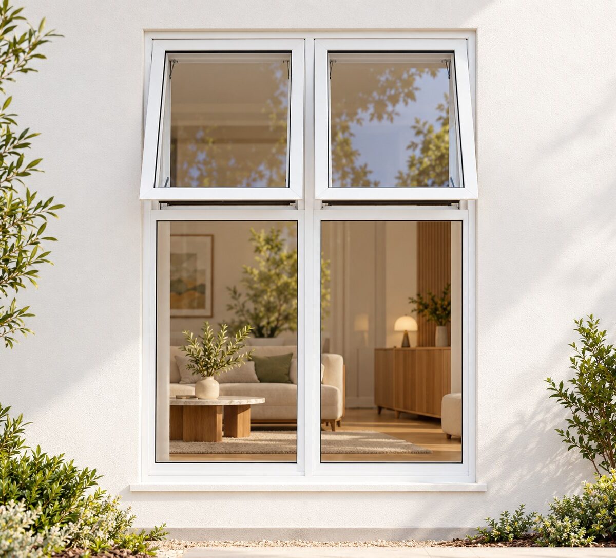 kenzo ptth1218w white 1200x1800mm top hung window