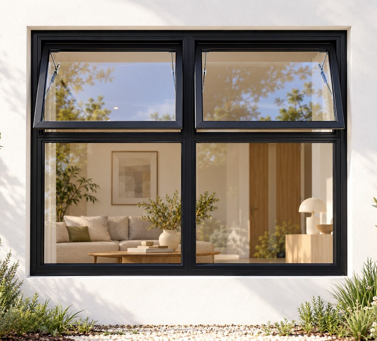 kenzo ptth1512bl black 1500x1200mm top hung window
