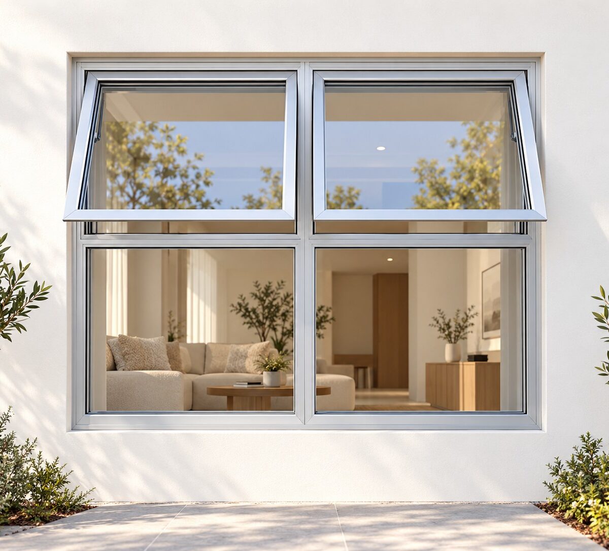kenzo ptth1512s silver 1500x1200mm top hung window