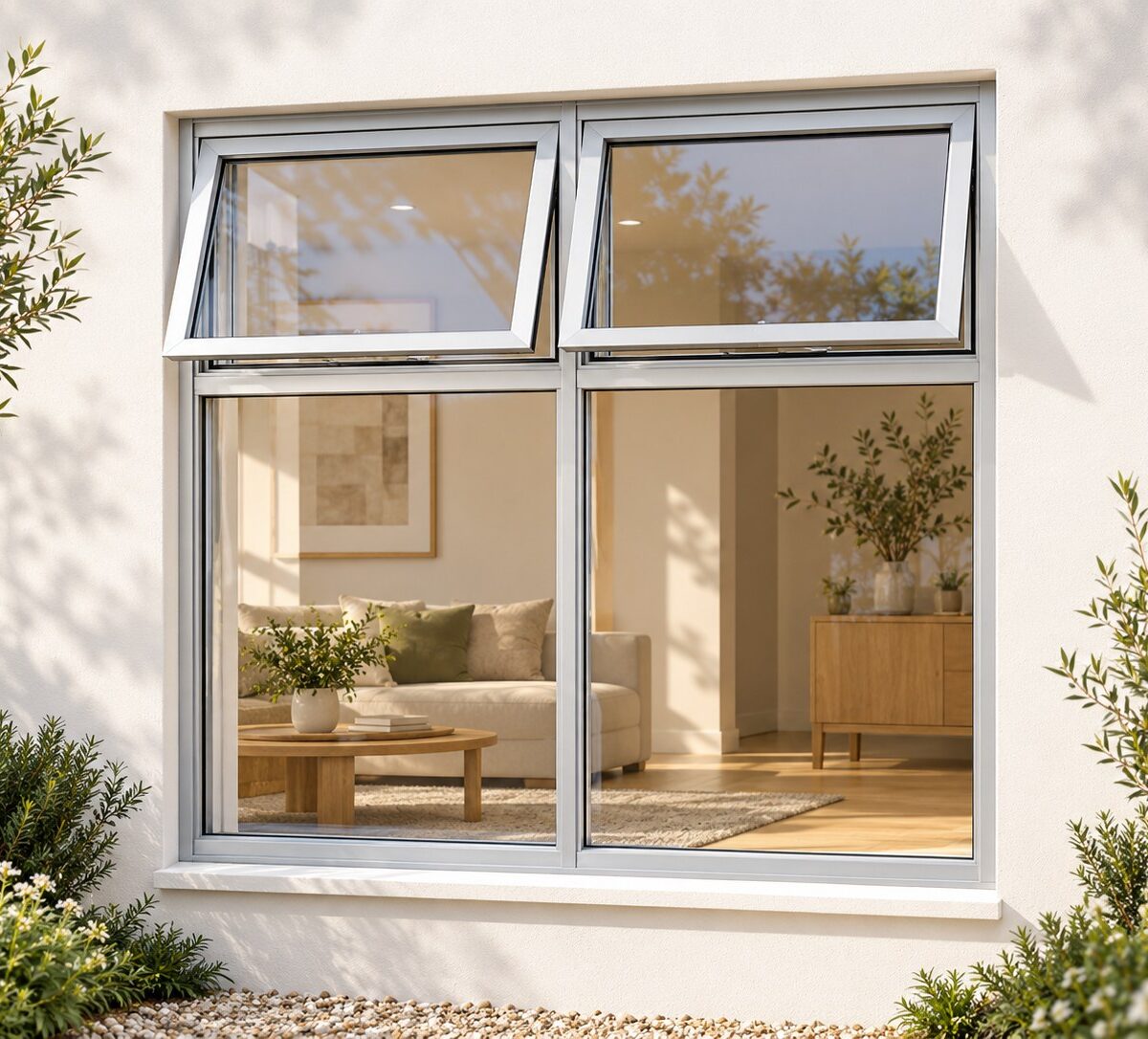 kenzo ptth1515s silver 1500x1500mm top hung window