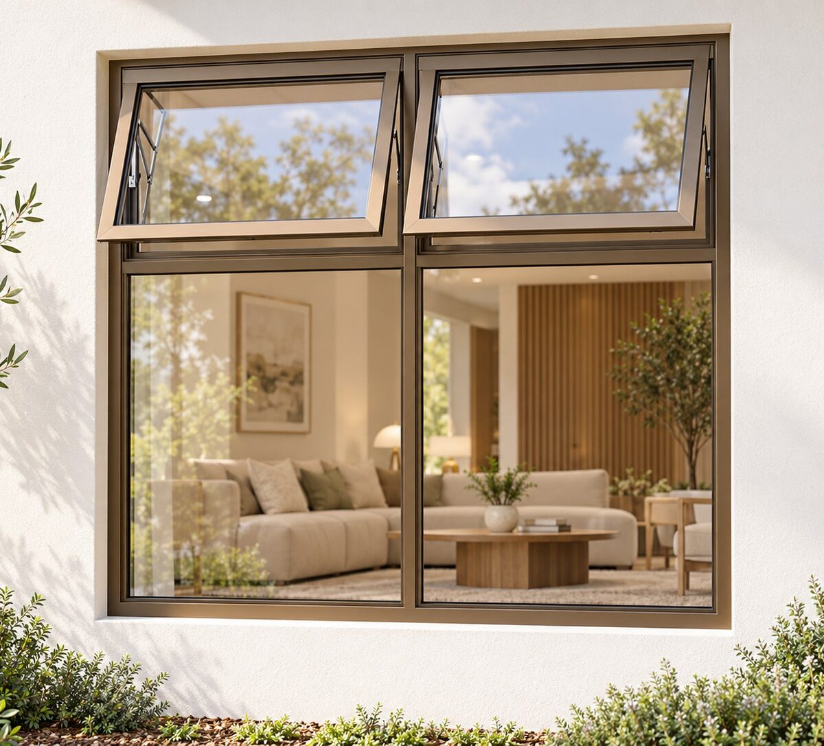 kenzo ptth1518b bronze 1500x1800mm top hung window