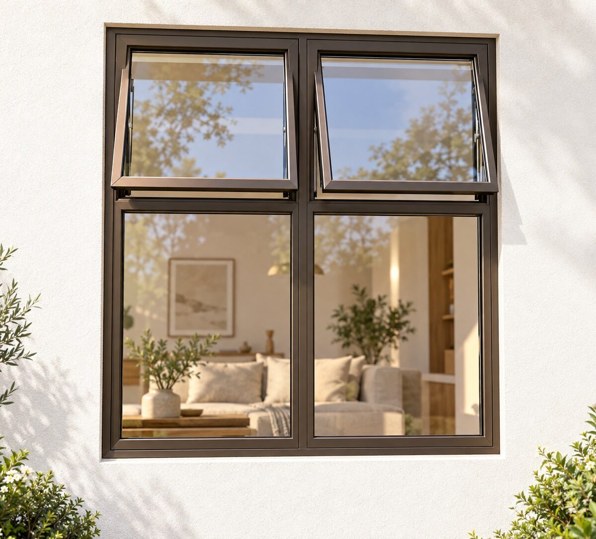 kenzo ptth912b bronze 900x1200mm top hung window