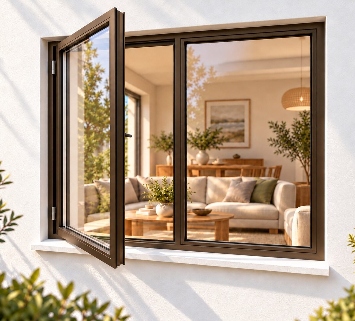 kenzo sh1212lb bronze 1200x1200mm side hung window