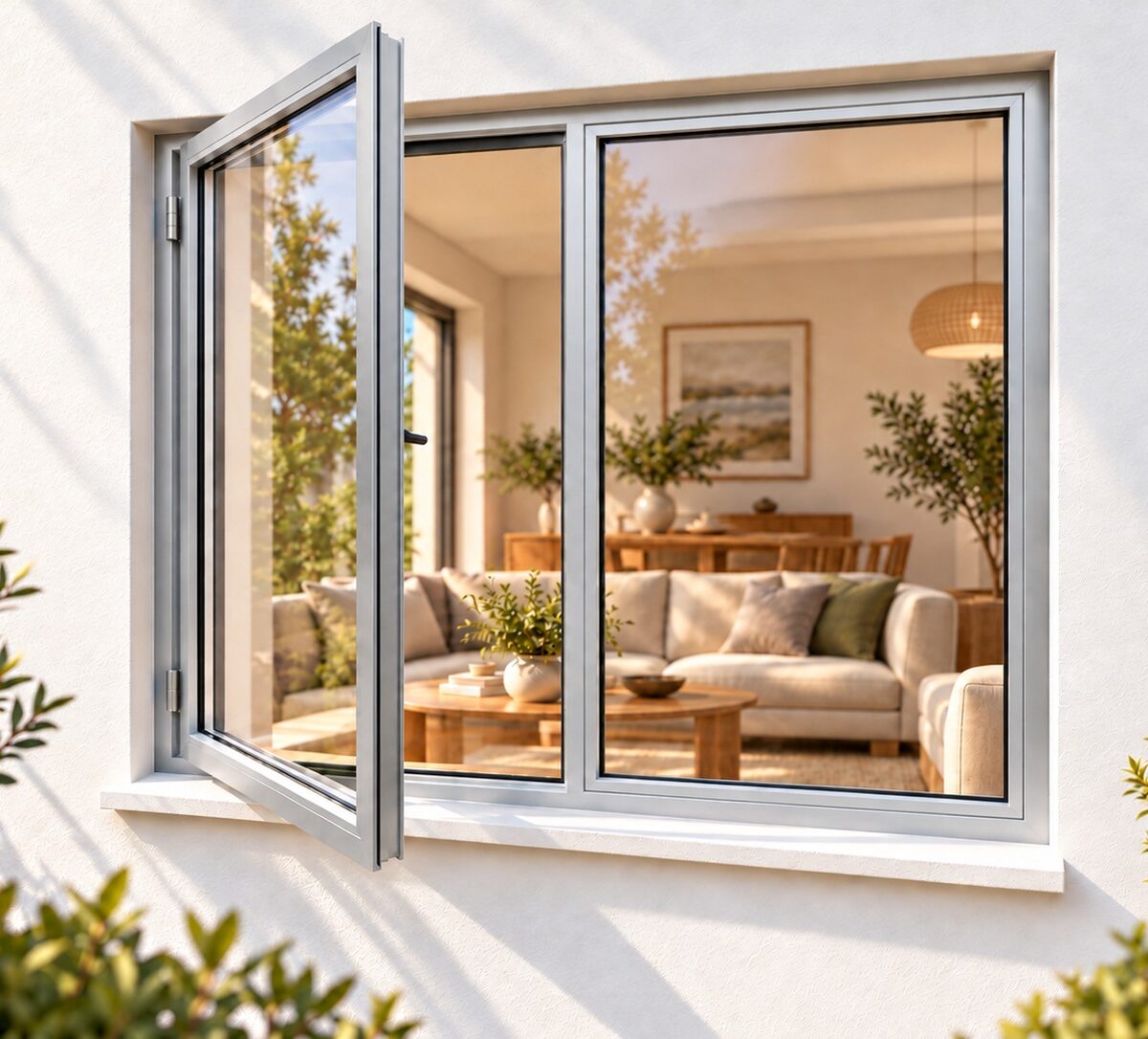 kenzo sh1212ls silver 1200x1200mm side hung window