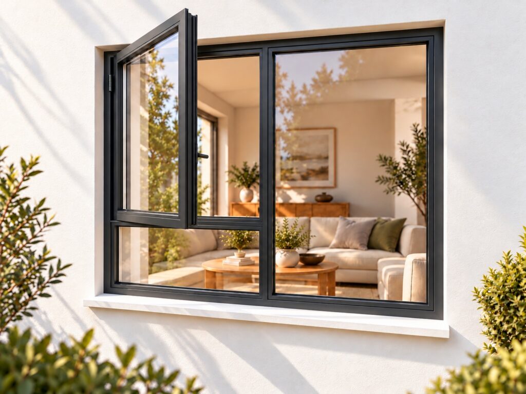Left Side Opener with Fixed Bottom Pane – lifestyle illustration