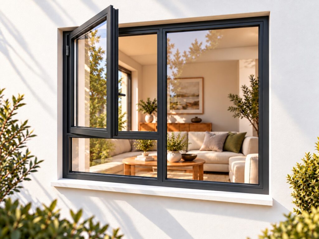 Left Side Opener with Fixed Bottom Pane – lifestyle illustration