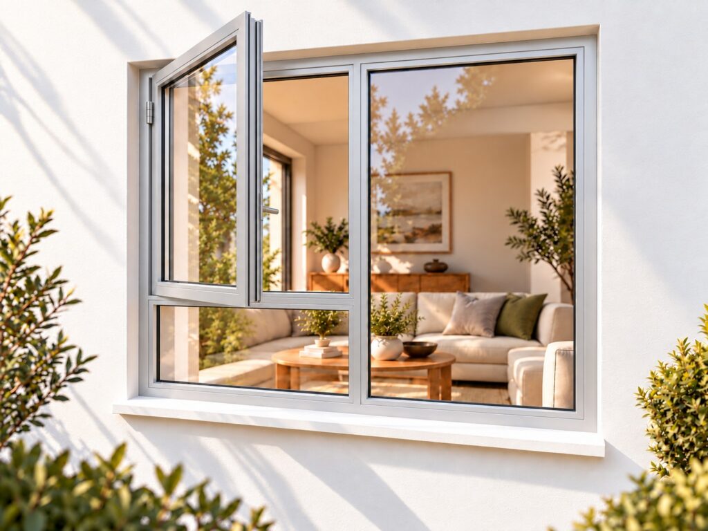 Left Side Opener with Fixed Bottom Pane – lifestyle illustration