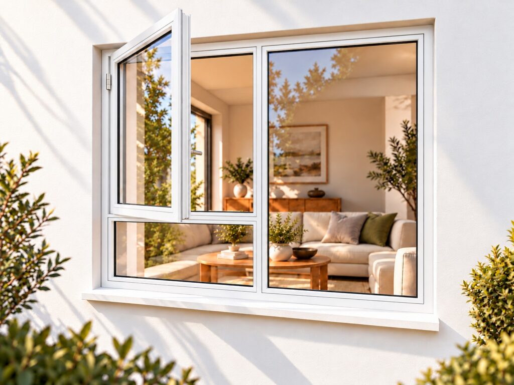 Left Side Opener with Fixed Bottom Pane – lifestyle illustration