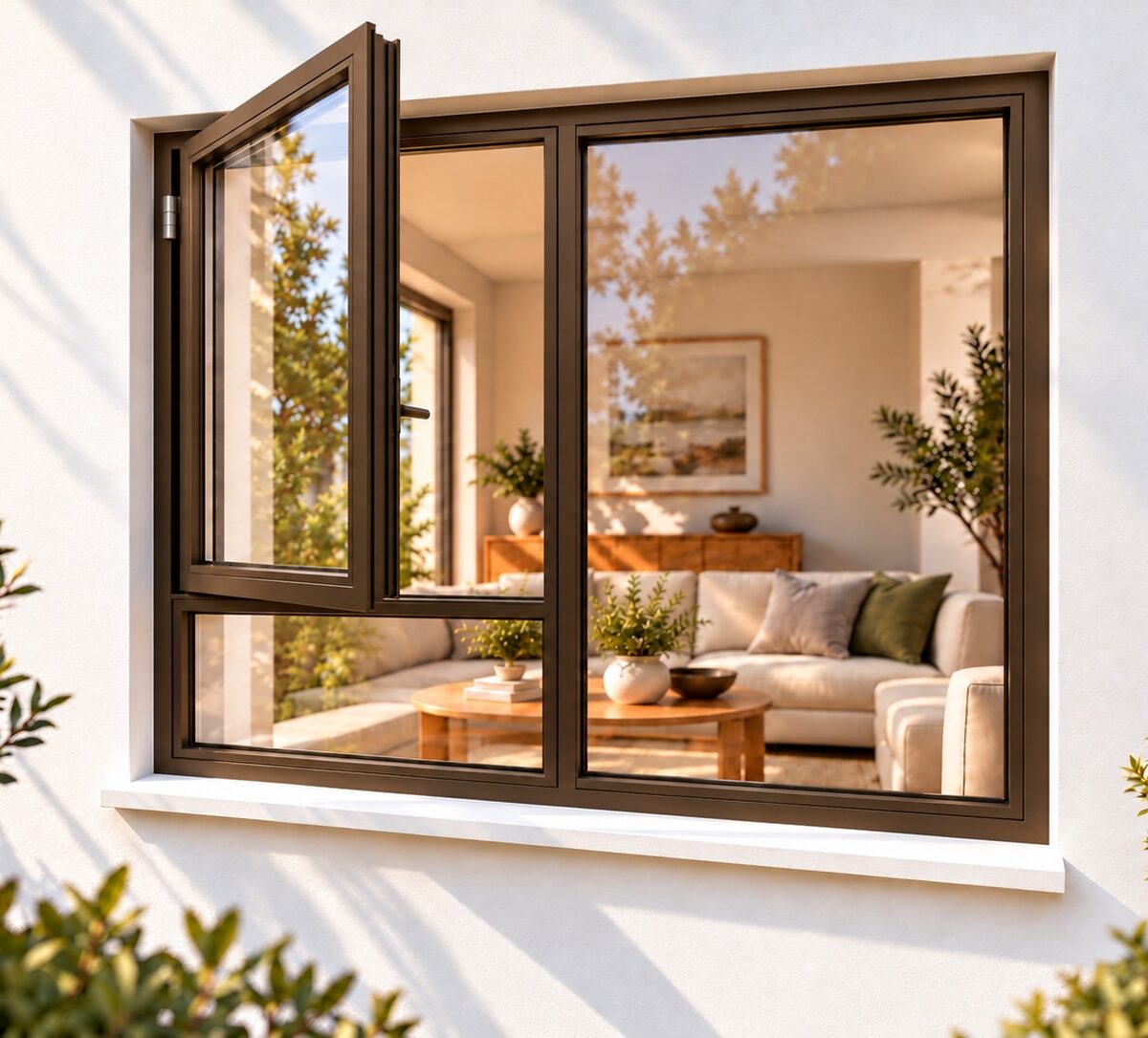 kenzo sh1515lb bronze 1500x1500mm side hung window