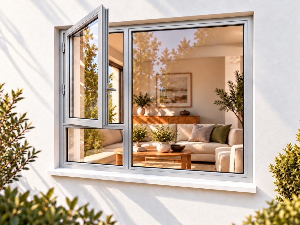 Left Side Opener with Fixed Bottom Pane – lifestyle illustration