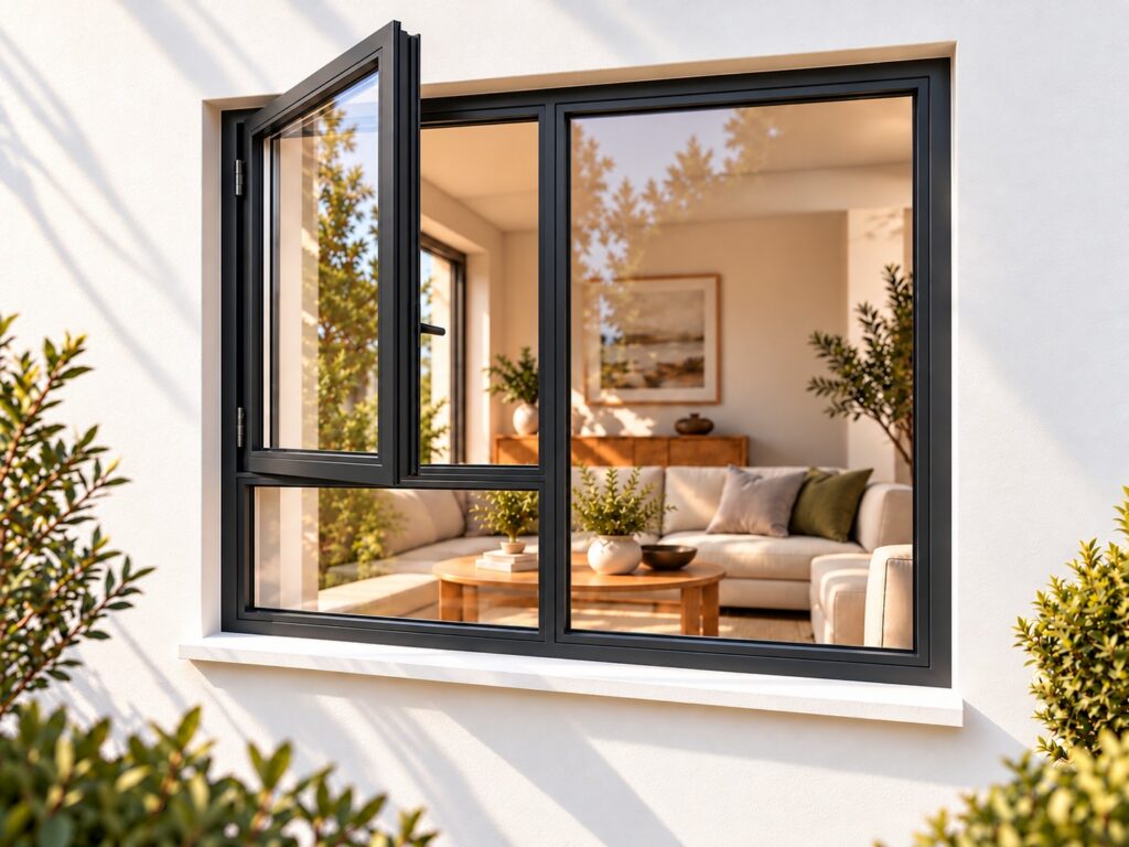 Left Side Opener with Fixed Bottom Pane – lifestyle illustration