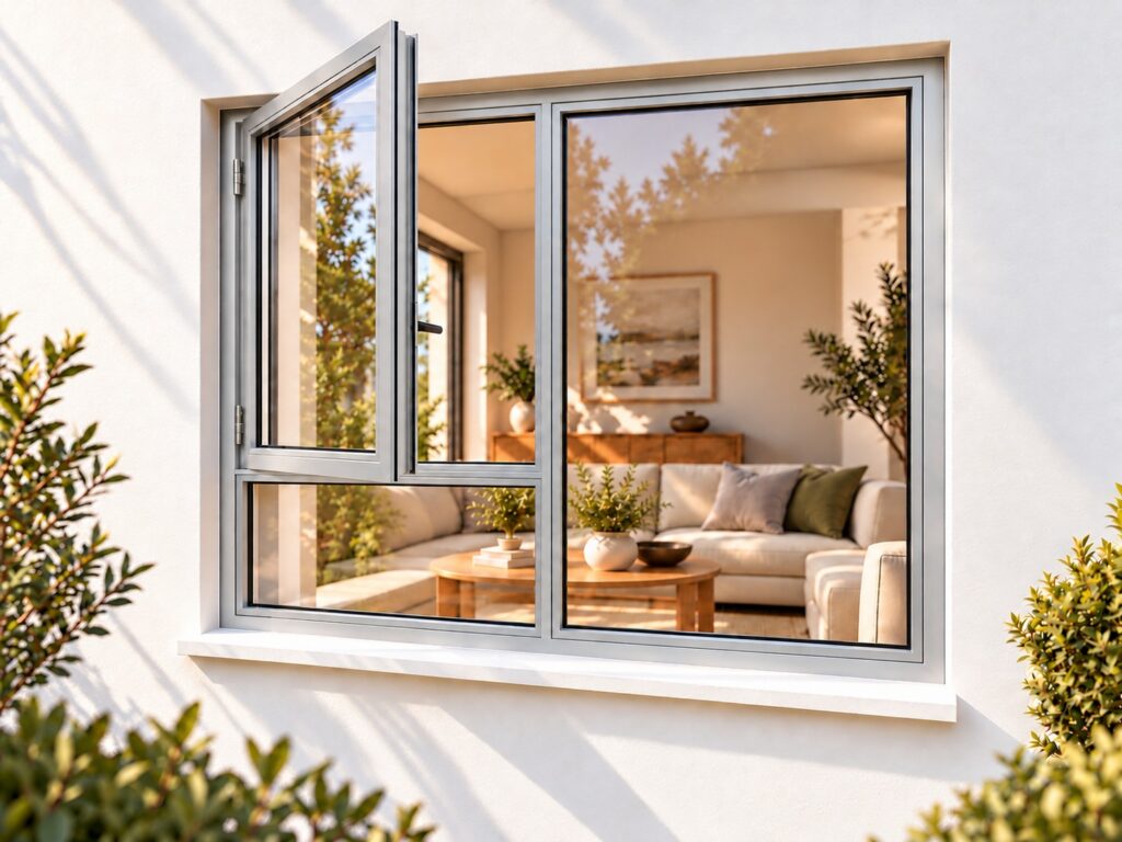 Left Side Opener with Fixed Bottom Pane – lifestyle illustration