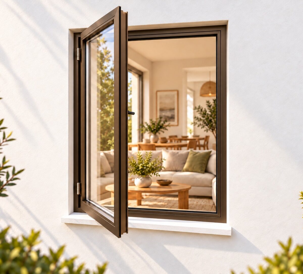 kenzo sh612lb bronze 600x1200mm side hung window