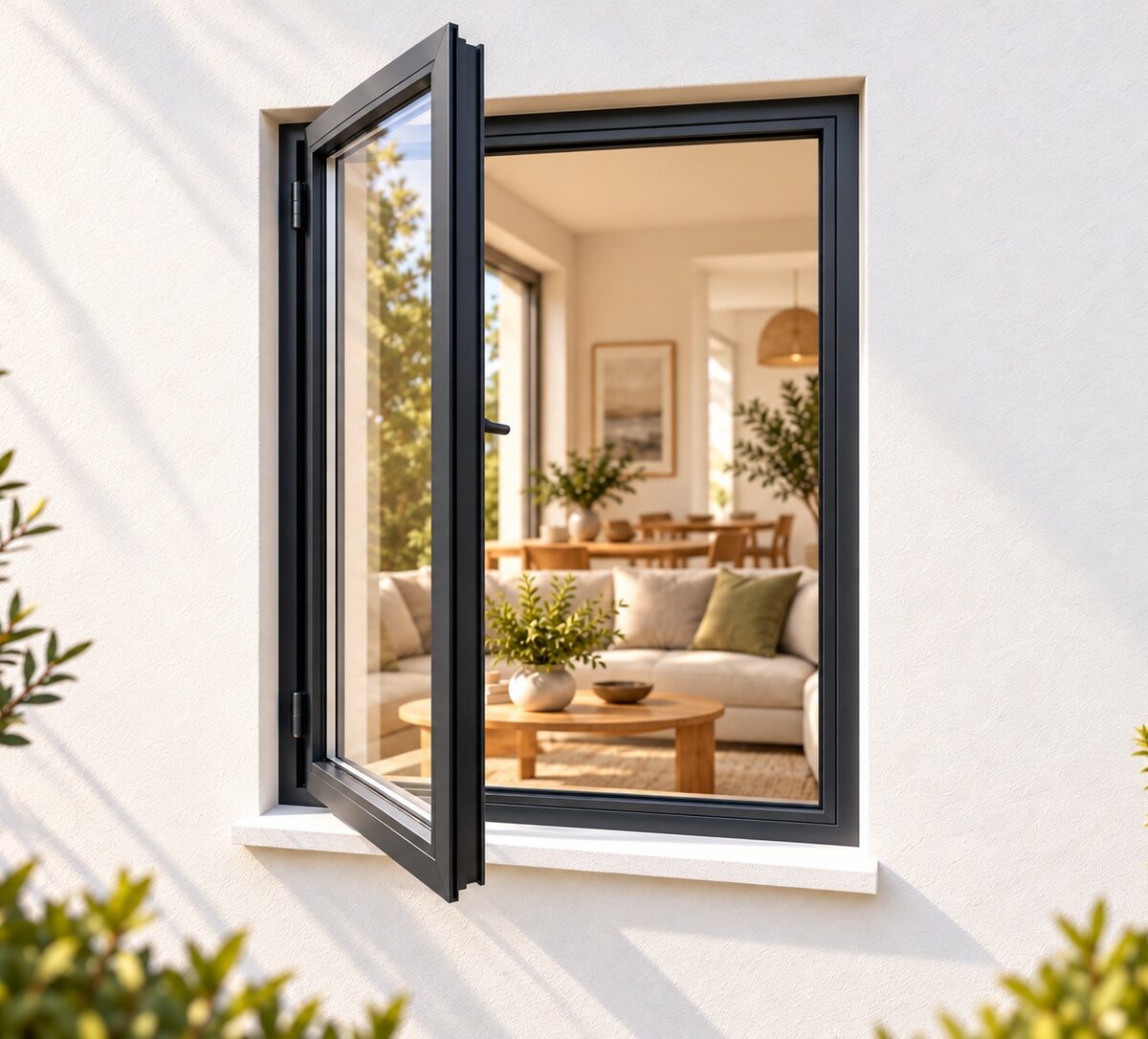 kenzo sh612lc charcoal 600x1200mm side hung window