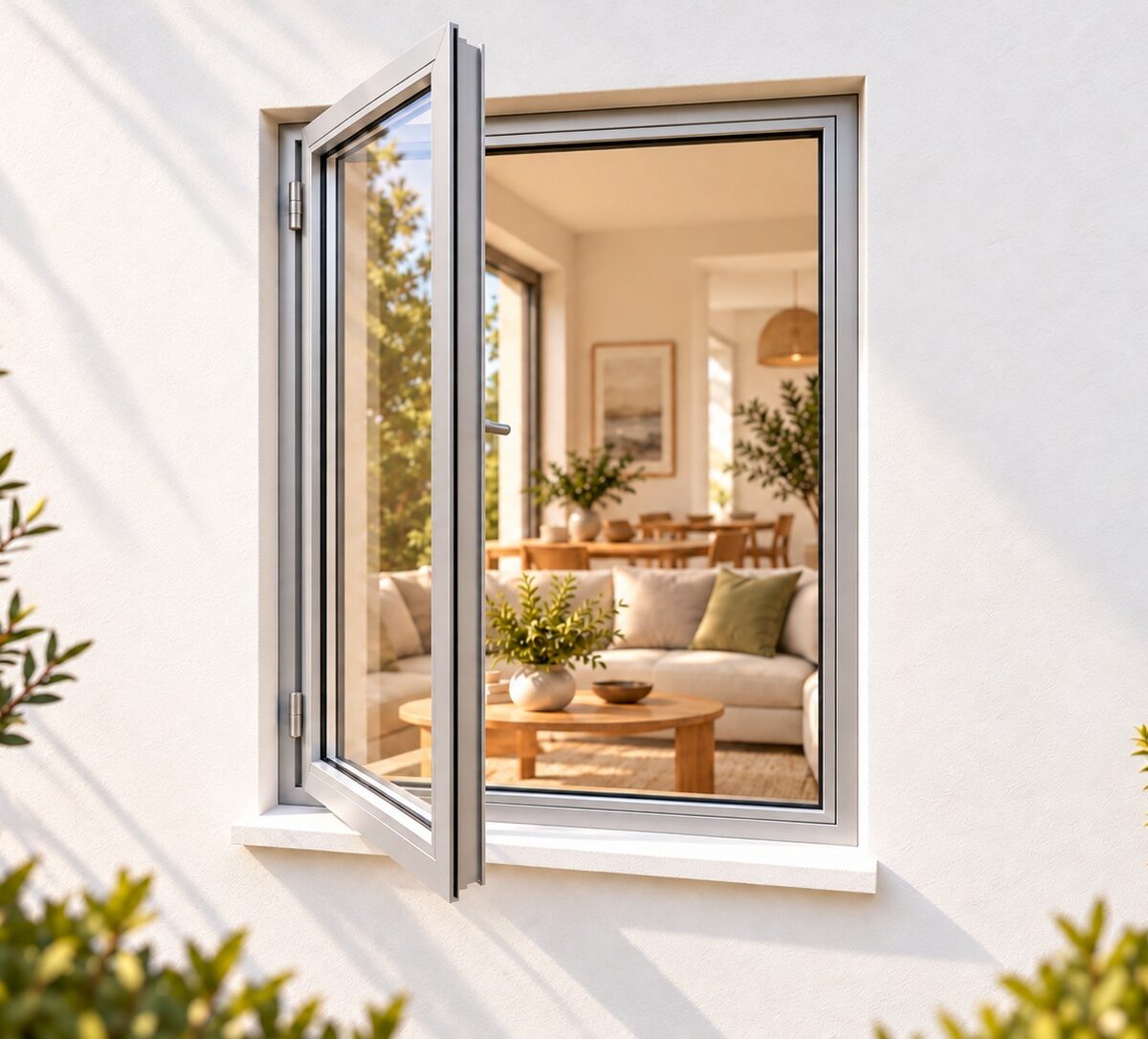 kenzo sh612ls silver 600x1200mm side hung window