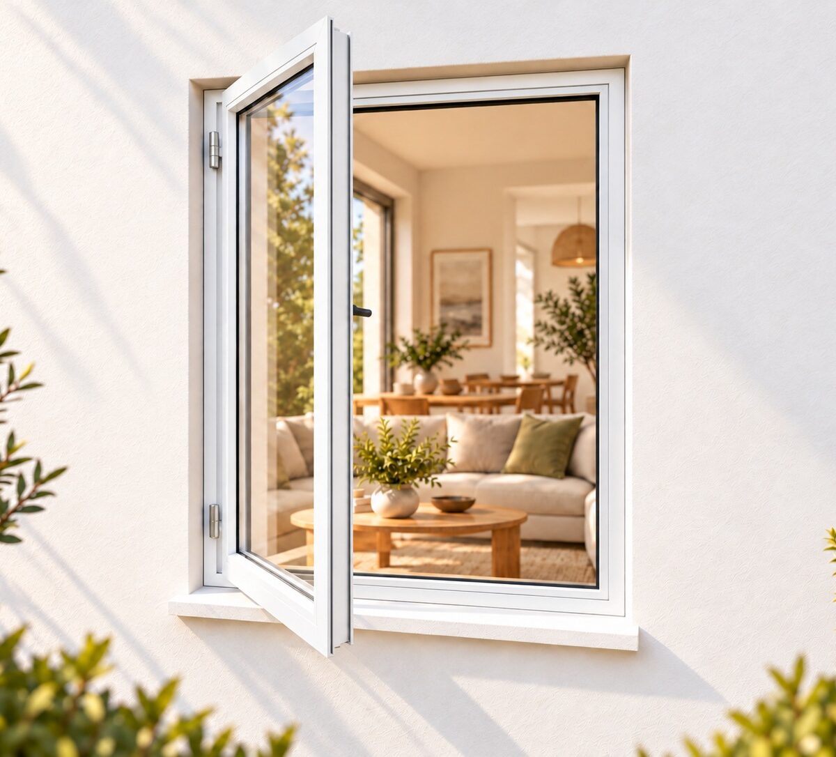 kenzo sh612lw white 600x1200mm side hung window