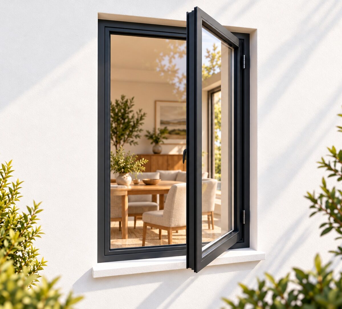 kenzo sh612rc charcoal 600x1200mm side hung window