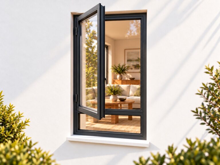 kenzo sh615lc charcoal 600x1500mm side hung window