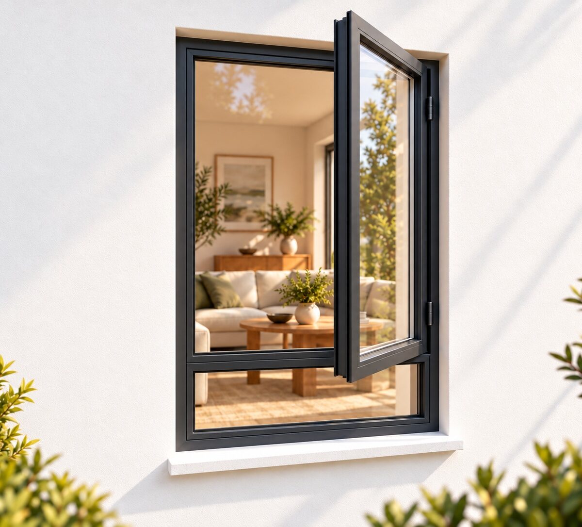 kenzo sh615rc charcoal 600x1500mm side hung window