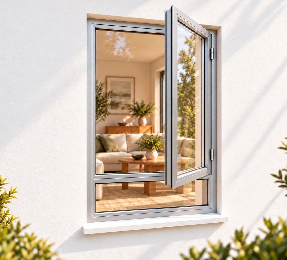 kenzo sh615rs silver 600x1500mm side hung window