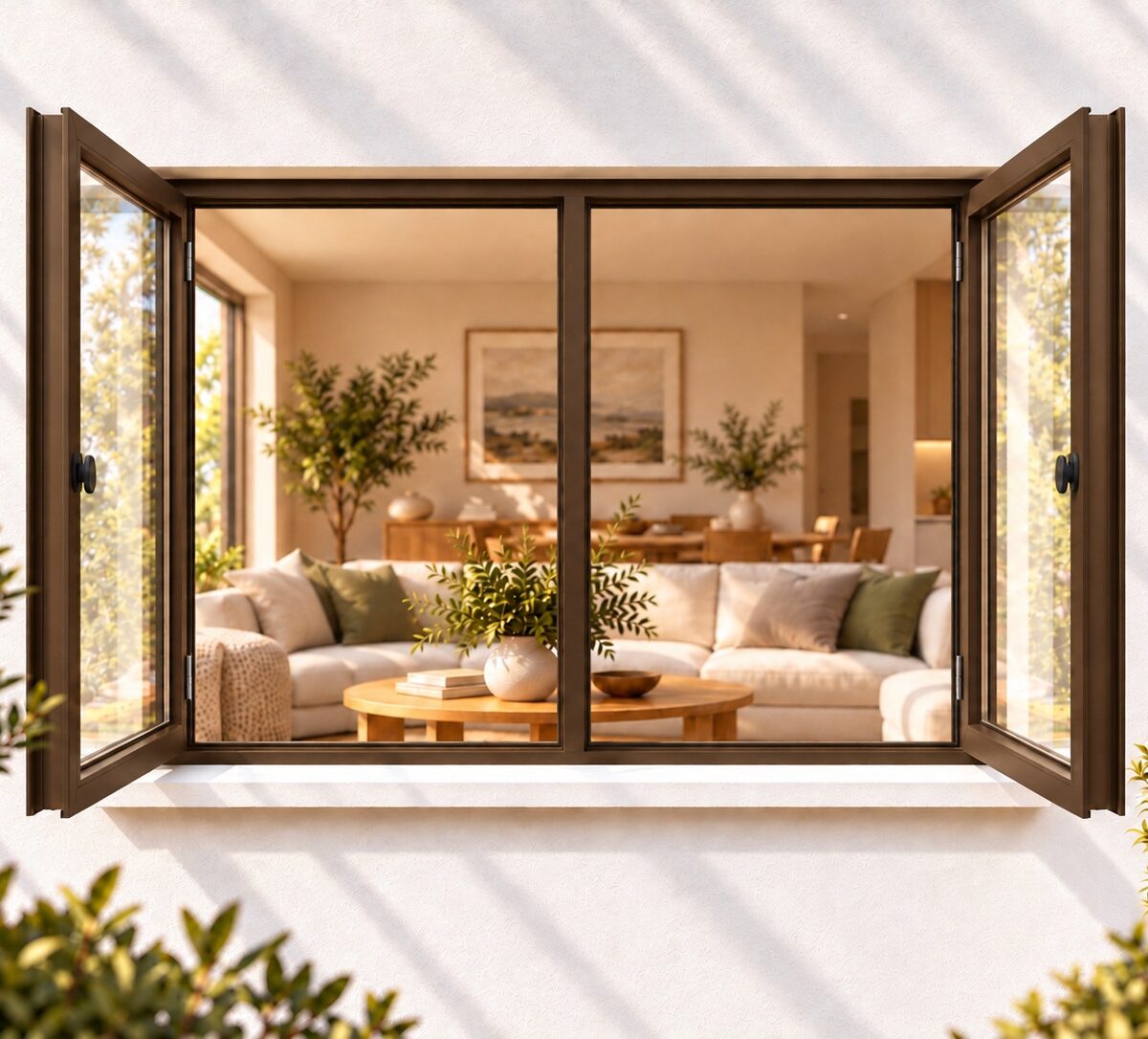 kenzo shh1212b bronze 1200x1200mm side hung window