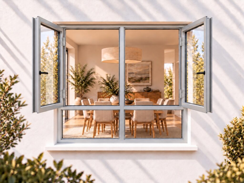 Double Side Opener with Fixed Bottom Panes – lifestyle illustration