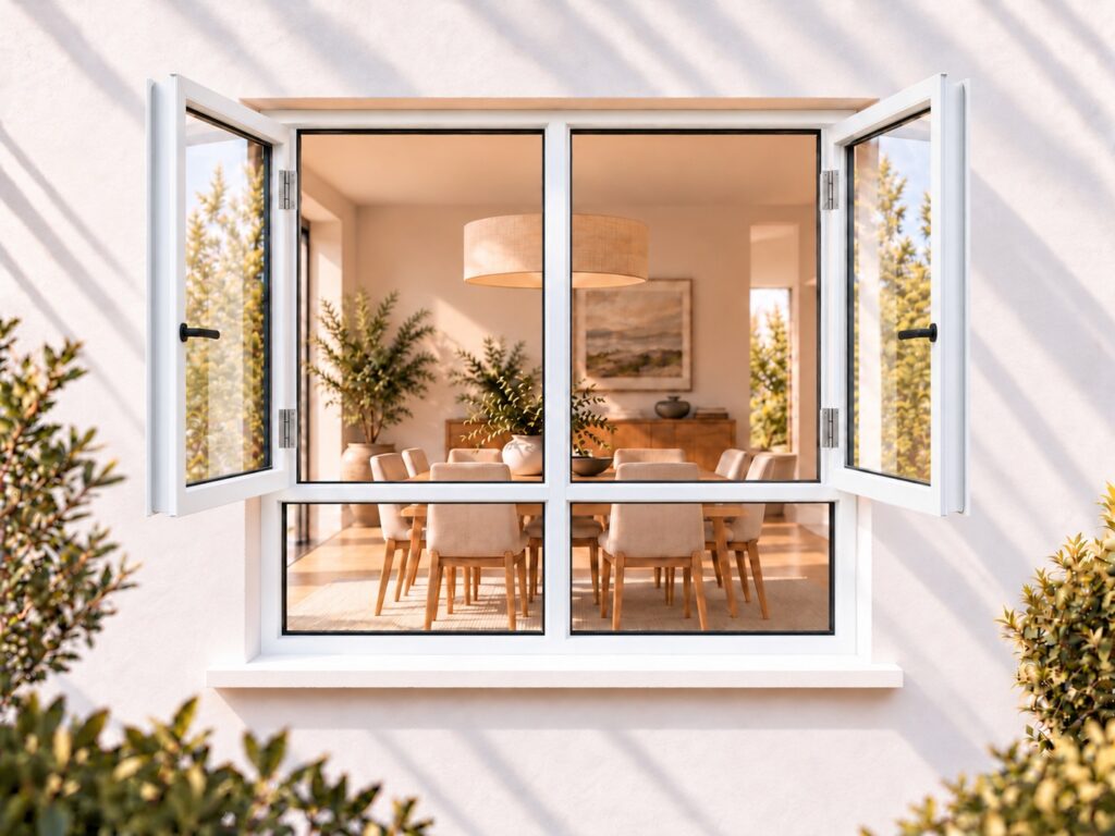 Double Side Opener with Fixed Bottom Panes – lifestyle illustration