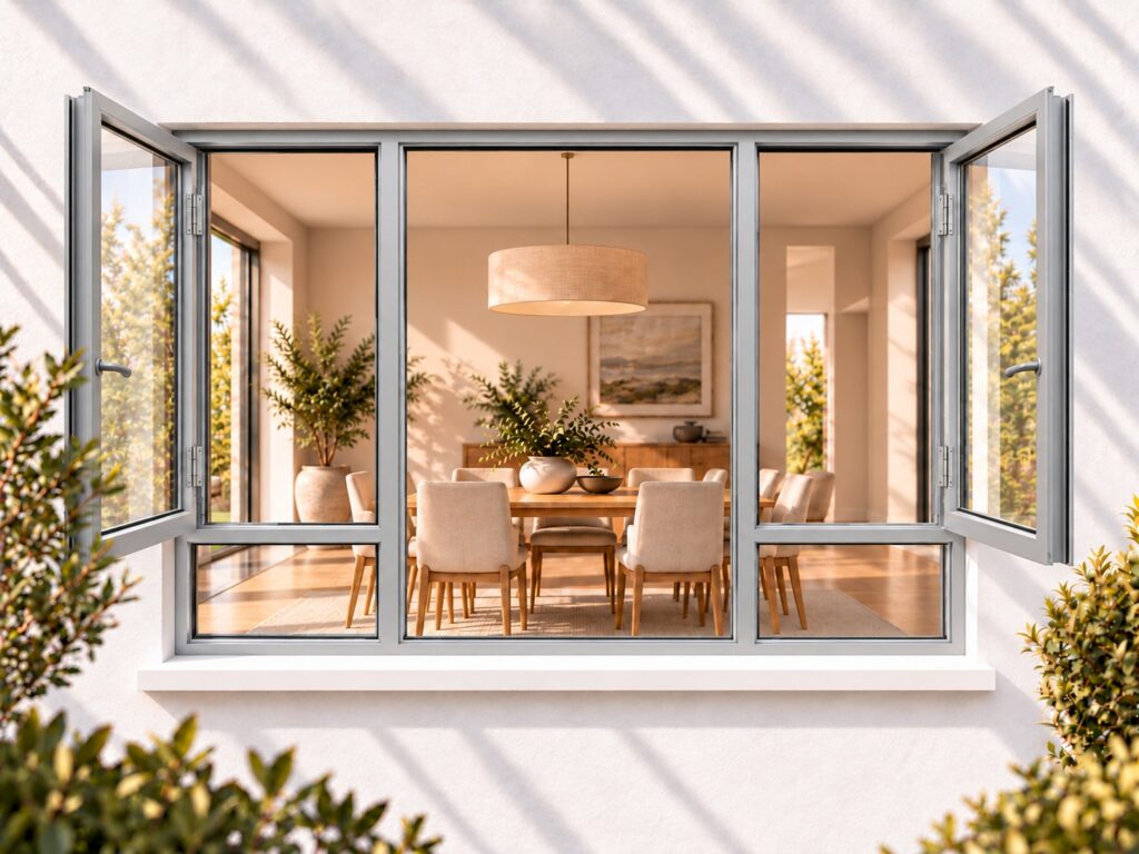 Double Side Opener with Fixed Bottom Panes – lifestyle illustration