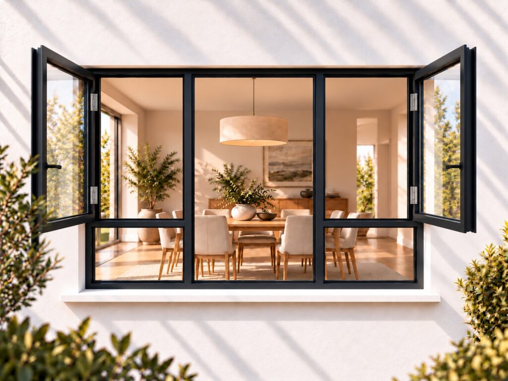 Double Side Opener with Fixed Bottom Panes – lifestyle illustration